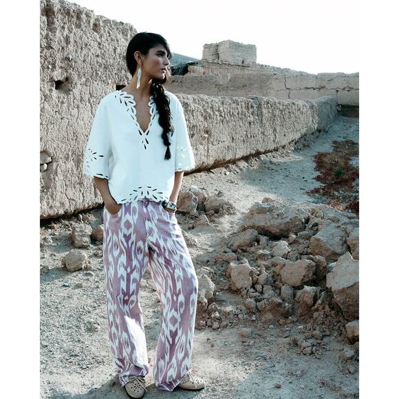 Isabel Marant Etoile Shana Eyelet Top Blouse - Fr38 Us6 White - Picture 7 of 7